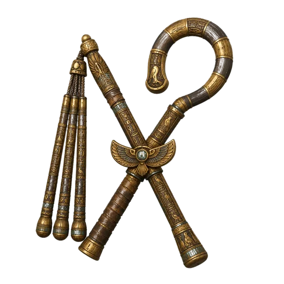 Crossed crook and flail regalia